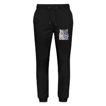 The White Cat - Stanley/Stella Mover Unisex Organic Jogging Trousers - black - Front - Marisol (170cm) & Nik (191cm)