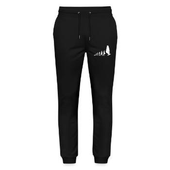 Évolution de la planche à voile - Pantalon de jogging bio MOVER Stanley/Stella unisexe - noir - Devant - Marisol (170cm) & Nik (191cm)