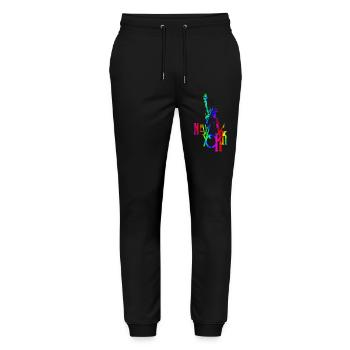 New York USA America Travel Tourist City - Stanley/Stella Mover Unisex Organic Jogging Trousers - black - Front - Marisol (170cm) & Nik (191cm)