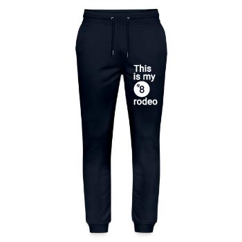 This is my eighth rodeo - Stanley/Stella Mover Unisex Organic Jogging Trousers - navy - Front - Marisol (170cm) & Nik (191cm)