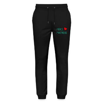MISTRESS. THANK YOU. THANK YOU MISTRESS - Stanley/Stella Mover Unisex Organic Jogging Trousers - black - Front - Marisol (170cm) & Nik (191cm)