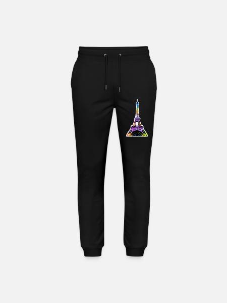 Eiffel tower #5 - Stanley/Stella Mover Unisex Organic Jogging Trousers - black