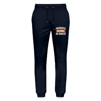 Prudence est mère de sureté - Pantalon de jogging bio MOVER Stanley/Stella unisexe - marine - Devant - Marisol (170cm) & Nik (191cm)
