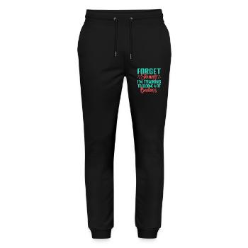 Fitness Motivation Bodybuilder Fit Badass - Stanley/Stella Mover Unisex Organic Jogging Trousers - black - Front - Marisol (170cm) & Nik (191cm)