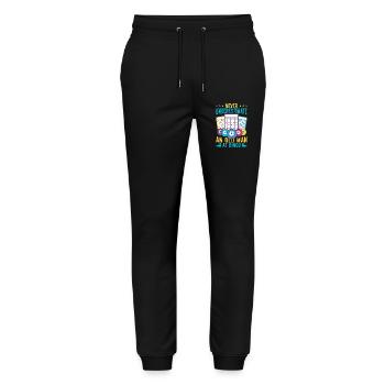 Bingo Game Underestimate An Old Man Bingo - Stanley/Stella Mover Unisex Organic Jogging Trousers - black - Front - Marisol (170cm) & Nik (191cm)