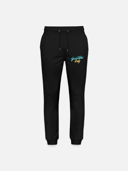 Good Tides Only Inspirational Lettering - Stanley/Stella Mover Unisex Organic Jogging Trousers - black