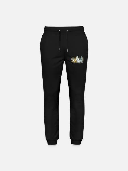 Peaceful Christmas in the winter forest in Advent - Stanley/Stella Mover Unisex Organic Jogging Trousers - black