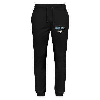 Police Femme Imprimé Léopard - Pantalon de jogging bio MOVER Stanley/Stella unisexe - noir - Devant - Marisol (170cm) & Nik (191cm)