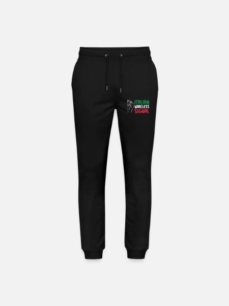 Italian Wireless Signal Italien Italiener WLAN - Stanley/Stella Unisex Bio Jogginghose Mover  - Schwarz