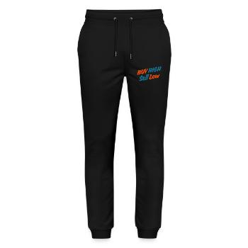 Investor - Trader - Stocks - Stock Market Funny Sayings - Stanley/Stella Mover Unisex Organic Jogging Trousers - black - Front - Marisol (170cm) & Nik (191cm)