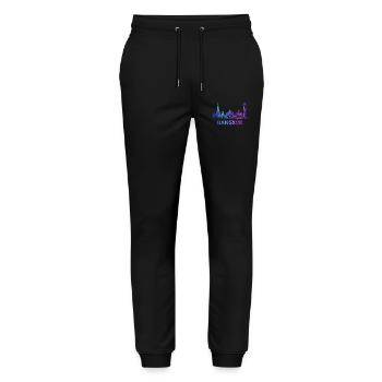 Bangkok Skyline - Stanley/Stella Mover Unisex Organic Jogging Trousers - black - Front - Marisol (170cm) & Nik (191cm)
