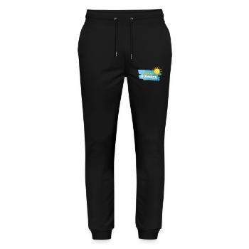 Summer Mode: ON - Stanley/Stella Mover Unisex Organic Jogging Trousers - black - Front - Marisol (170cm) & Nik (191cm)