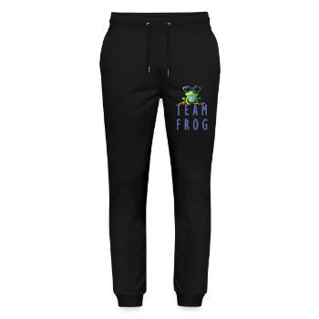 Team Frog - Stanley/Stella Mover Unisex Organic Jogging Trousers - black - Front - Marisol (170cm) & Nik (191cm)