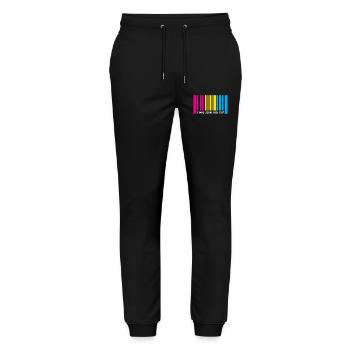LGBT Pride Month - I Was Born This Way (Pansexual) - Stanley/Stella Mover Unisex Organic Jogging Trousers - black - Front - Marisol (170cm) & Nik (191cm)