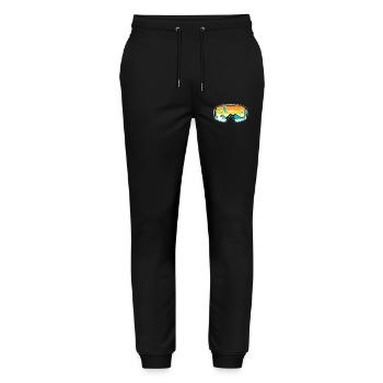 Skier's Goggles - Stanley/Stella Mover Unisex Organic Jogging Trousers - black - Front - Marisol (170cm) & Nik (191cm)