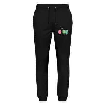 Reader Bookaholic Love Books Bookmark - Funny Book - Stanley/Stella Mover Unisex Organic Jogging Trousers - black - Front - Marisol (170cm) & Nik (191cm)