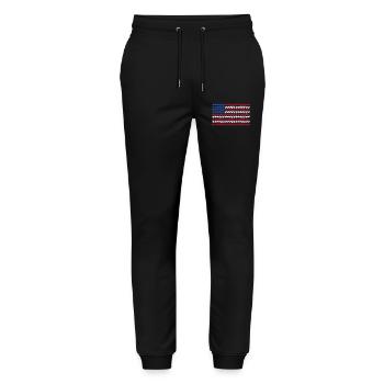 Éleveur Patriotique Troupeau de Coq Volaille USA Pride C - Pantalon de jogging bio MOVER Stanley/Stella unisexe - noir - Devant - Marisol (170cm) & Nik (191cm)