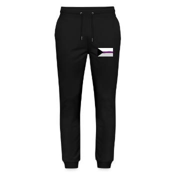 Demisexuelle Pride Flagge - Stanley/Stella Unisex Bio Jogginghose Mover  - Schwarz - Vorne - Marisol (170cm) & Nik (191cm)