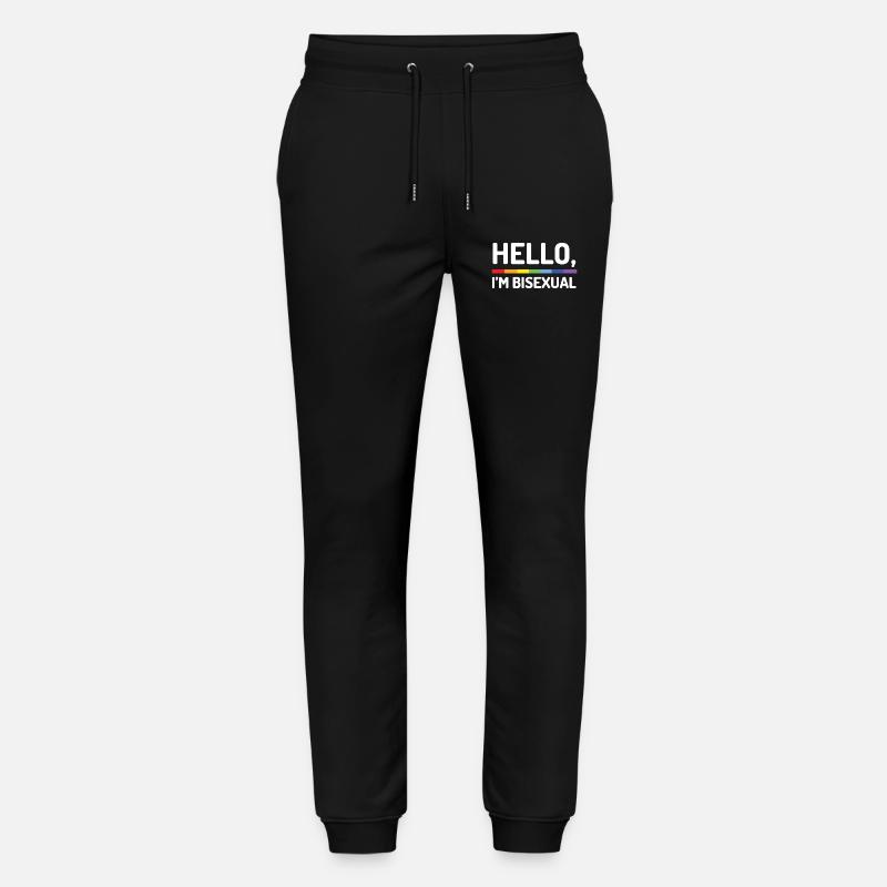 Hello, I’m Bisexual - Stanley/Stella Mover Unisex Organic Jogging Trousers - black