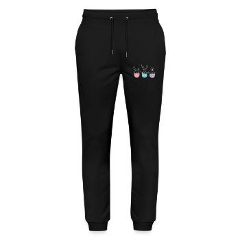 Easter, Cute Easter Bunnies Easter Eggs Drawing - Stanley/Stella Mover Unisex Organic Jogging Trousers - black - Front - Marisol (170cm) & Nik (191cm)