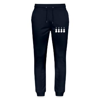 Modèles de violons rétro - Pantalon de jogging bio MOVER Stanley/Stella unisexe - marine - Devant - Marisol (170cm) & Nik (191cm)