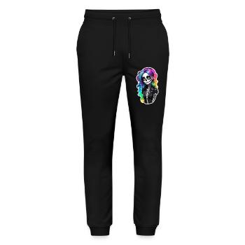 Halloween - Rock & Rainbow - Stanley/Stella Mover Unisex Organic Jogging Trousers - black - Front - Marisol (170cm) & Nik (191cm)