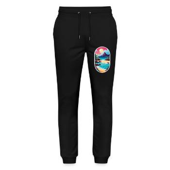 Strandurlaub Sonne Meer - Stanley/Stella Unisex Bio Jogginghose Mover  - Schwarz - Vorne - Marisol (170cm) & Nik (191cm)