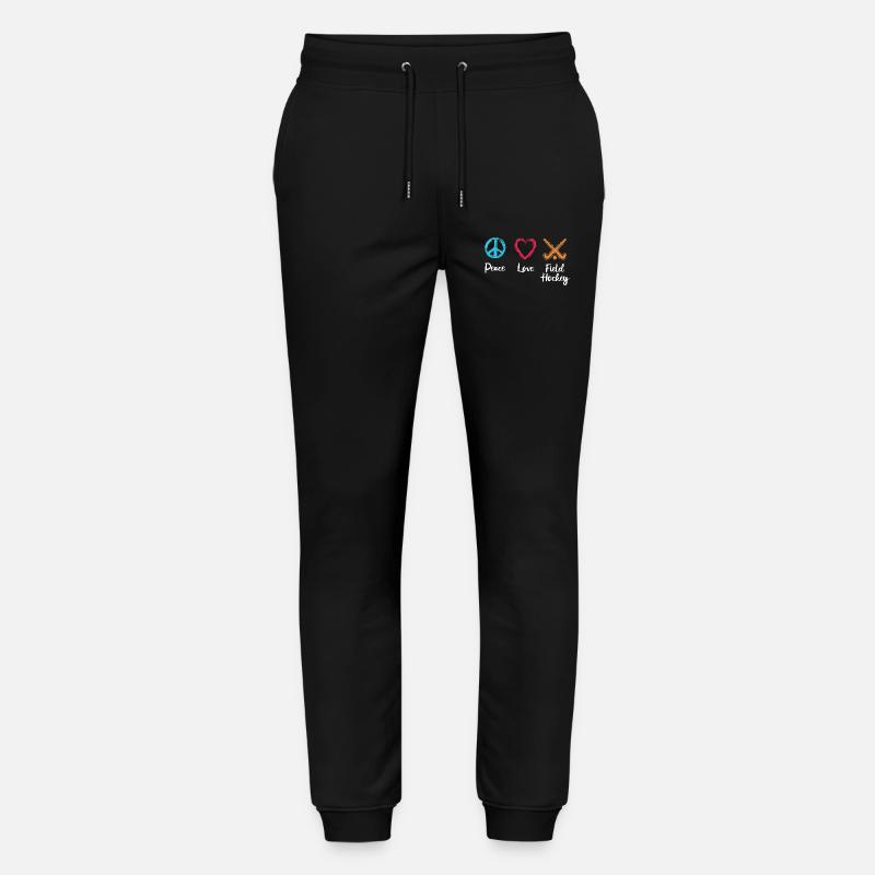 Frieden Liebe Feldhockey - Stanley/Stella Unisex Bio Jogginghose Mover  - Schwarz