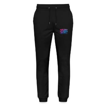 Nothing works here without me. - Stanley/Stella Mover Unisex Organic Jogging Trousers - black - Front - Marisol (170cm) & Nik (191cm)