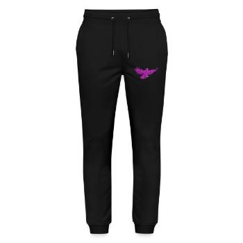 Greifvogel im Flug, Andersfarbig - Stanley/Stella Unisex Bio Jogginghose Mover  - Schwarz - Vorne - Marisol (170cm) & Nik (191cm)
