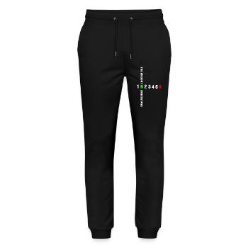 Motorcycle motor-biker 6-speed bike motorcyclist N - Stanley/Stella Mover Unisex Organic Jogging Trousers - black - Front - Marisol (170cm) & Nik (191cm)
