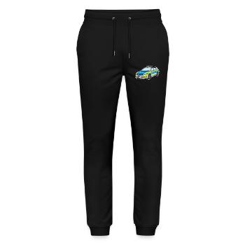 German Police Car, Police Car, Patrol Car - Stanley/Stella Mover Unisex Organic Jogging Trousers - black - Front - Marisol (170cm) & Nik (191cm)