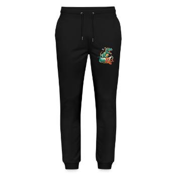TeaRex - Pantalon de jogging bio MOVER Stanley/Stella unisexe - noir - Devant - Marisol (170cm) & Nik (191cm)
