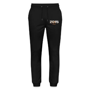 2015 Vintage Retro 2015 Birthday Gift 2015 - Stanley/Stella Mover Unisex Organic Jogging Trousers - black - Front - Marisol (170cm) & Nik (191cm)