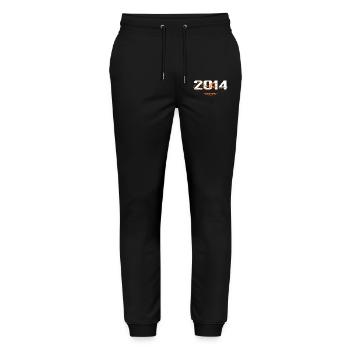 2014 Vintage Retro 2014 Geburtstagsgeschenk 2014 - Stanley/Stella Unisex Bio Jogginghose Mover  - Schwarz - Vorne - Marisol (170cm) & Nik (191cm)