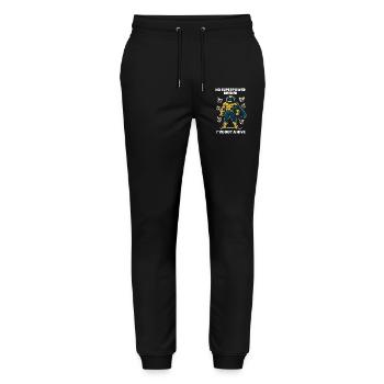 Bee Beekeeper Superpower Hive Honey - Stanley/Stella Mover Unisex Organic Jogging Trousers - black - Front - Marisol (170cm) & Nik (191cm)