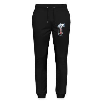 Schachspieler Lustige Schachkönig Puppe - Stanley/Stella Unisex Bio Jogginghose Mover  - Schwarz - Vorne - Marisol (170cm) & Nik (191cm)