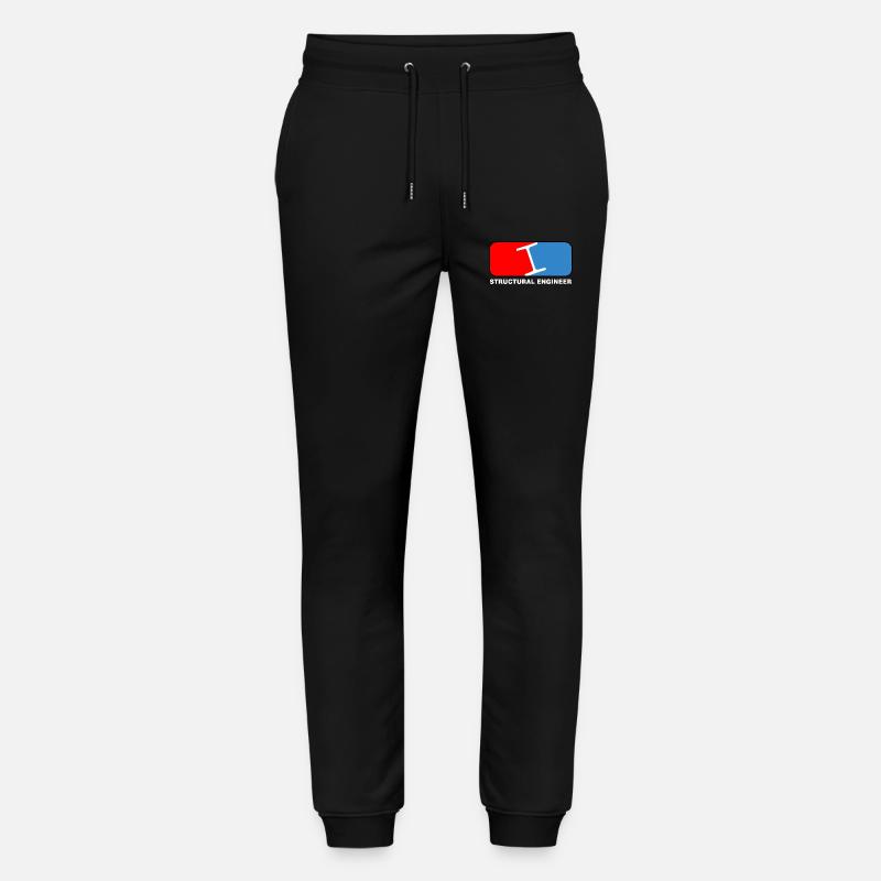 Structural Engineer League White Text - Stanley/Stella Mover Unisex Organic Jogging Trousers - black