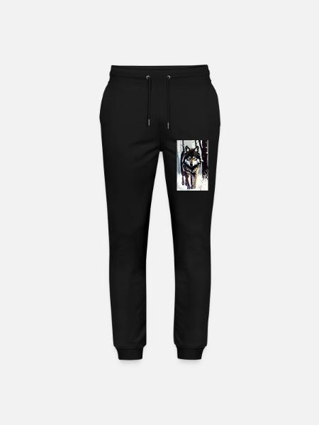 Wolf | Predator | Dog | Mystical - Stanley/Stella Mover Unisex Organic Jogging Trousers - black