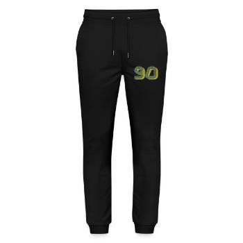 90. 90 ANS. 90e ANNIVERSAIRE. ANNIVERSAIRE 90 ANS. - Pantalon de jogging bio MOVER Stanley/Stella unisexe - noir - Devant - Marisol (170cm) & Nik (191cm)