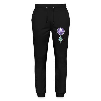 Street sign of a magical world - Stanley/Stella Mover Unisex Organic Jogging Trousers - black - Front - Marisol (170cm) & Nik (191cm)