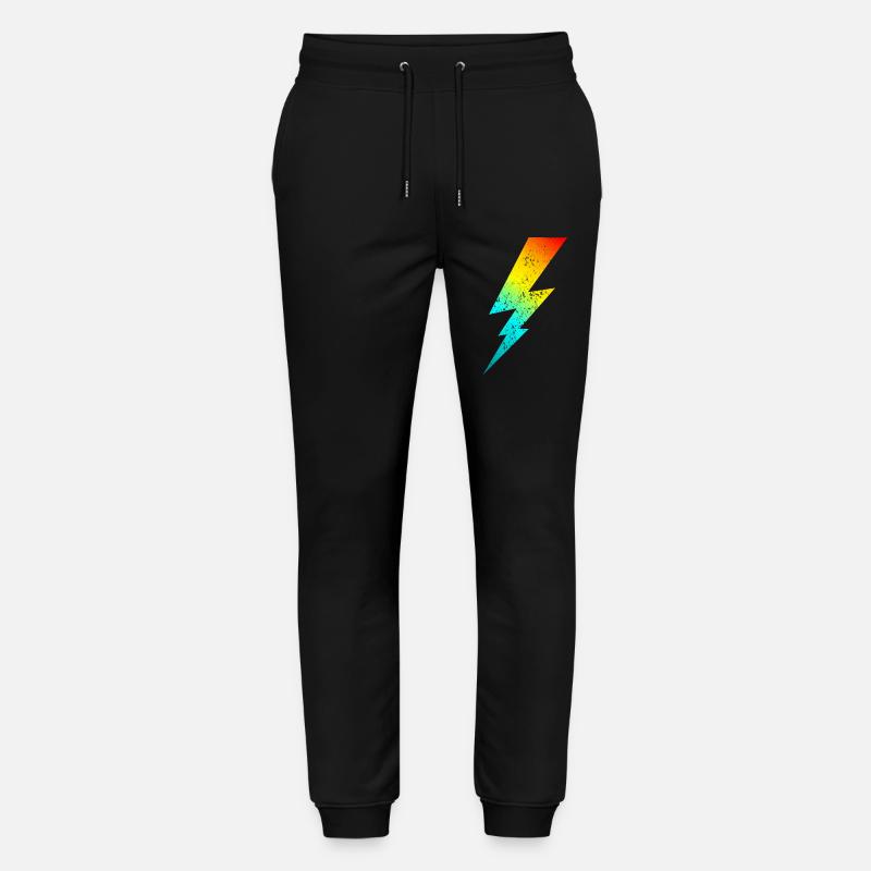 80s bolt lighting classic - Stanley/Stella Mover Unisex Organic Jogging Trousers - black