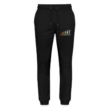 Flûte Vintage Evolution - Pantalon de jogging bio MOVER Stanley/Stella unisexe - noir - Devant - Marisol (170cm) & Nik (191cm)