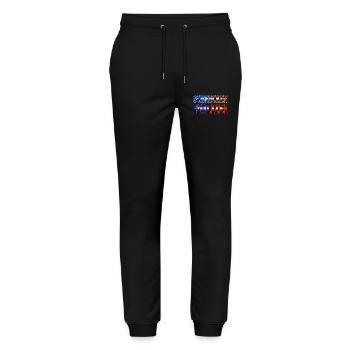 Schneckenpolizei Schnecken Nacktschnecken Gärtner - Stanley/Stella Unisex Bio Jogginghose Mover  - Schwarz - Vorne - Marisol (170cm) & Nik (191cm)