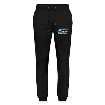 Running Run They Said 1.31 Miles Marathon Runner - Stanley/Stella Unisex Bio Jogginghose Mover  - Schwarz - Vorne - Marisol (170cm) & Nik (191cm)