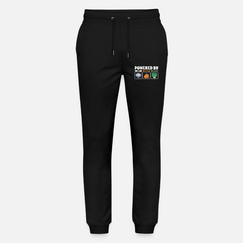 Powered By Rice Chicken Broccoli - Stanley/Stella Mover Unisex Organic Jogging Trousers - black