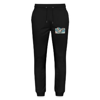 Pegasus mit Vögeln - Stanley/Stella Unisex Bio Jogginghose Mover  - Schwarz - Vorne - Marisol (170cm) & Nik (191cm)