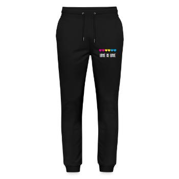 LGBT Pride Month - Love is Love (Pansexual) - Stanley/Stella Mover Unisex Organic Jogging Trousers - black - Front - Marisol (170cm) & Nik (191cm)