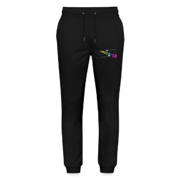 Rainbow Xylophone – Colorful Musical Instrument - Stanley/Stella Mover Unisex Organic Jogging Trousers - black - Front - Marisol (170cm) & Nik (191cm)