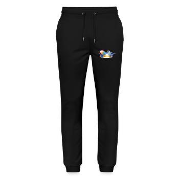 Colourful mandarin duck on the water – colourful elegance - Stanley/Stella Mover Unisex Organic Jogging Trousers - black - Front - Marisol (170cm) & Nik (191cm)